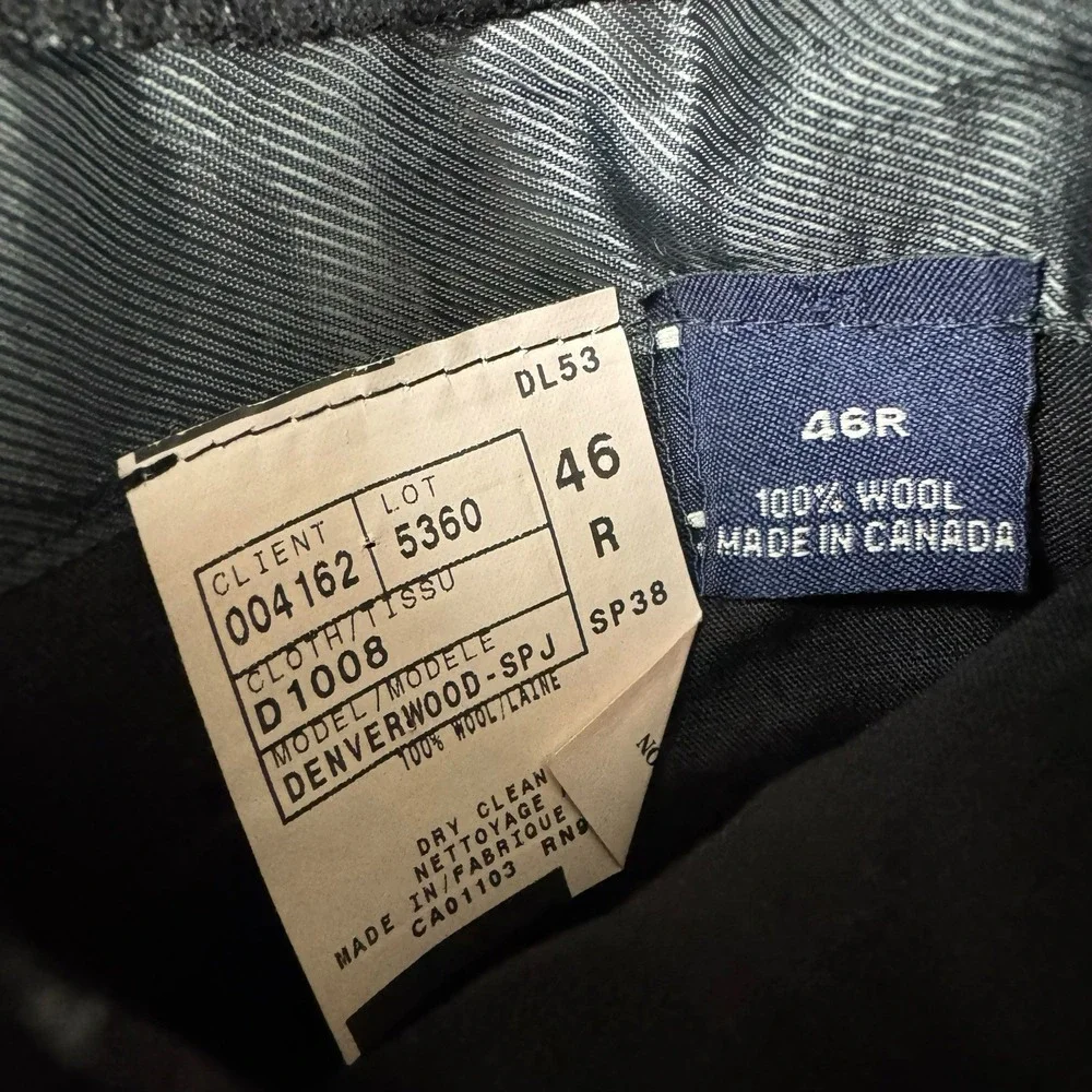 Cremieux Loro Piana Wool‎ Blazer Charcoal 46R Denverwood Sport Coat